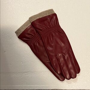 Elegant Wine Red Gloves Sz 7 1/2